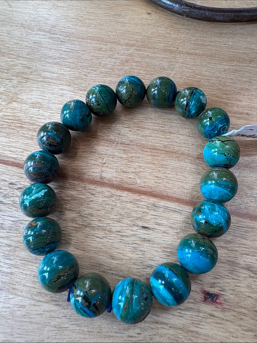 Genuine Chilean opal  Stone Bead Stretch Bracelet